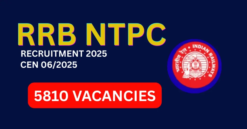RRB NTPC Graduate Level CEN No. 06/2025 Recruitment