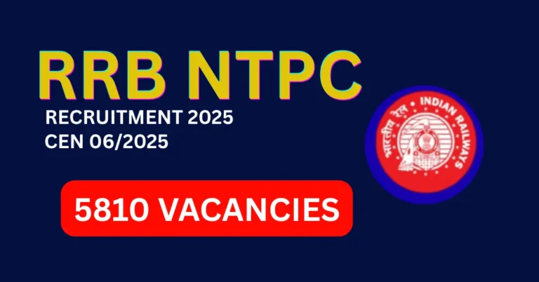 RRB NTPC Graduate Level CEN No. 06/2025 Recruitment