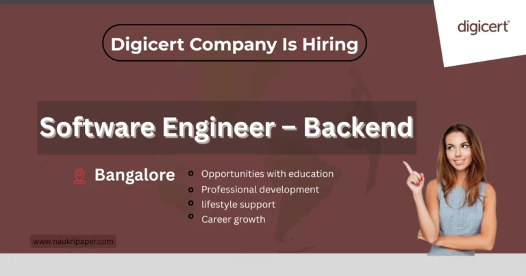 Software Engineer job in Bangalore at DigiCert 2025