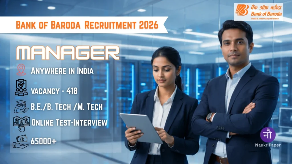 Bank Of Baroda IT Manager Vacancy 2026 Salary 65K+ 418 Post
