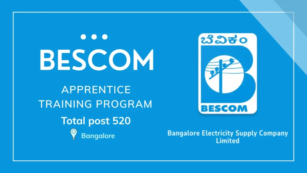BESCOM Apprentice Training 2026 | 520 Post | Last Date