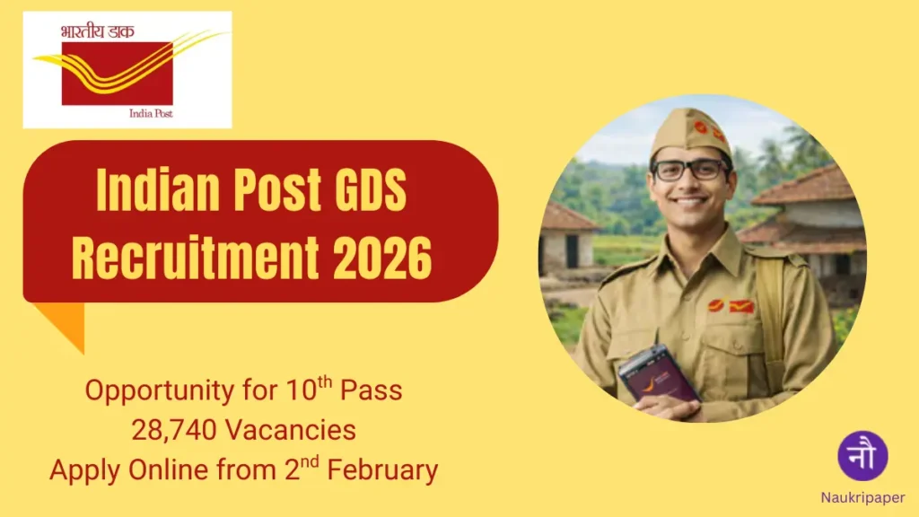 Indian Post Gramin Dak Sevak Recruitment 2026 | 28740 Post | Apply online